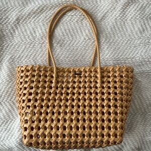 NWOT Billabong Tan Woven Tote Bag